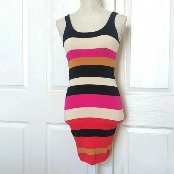 Privy Bright Stripe Bodycon Mini Dress - Picture 2 of 7